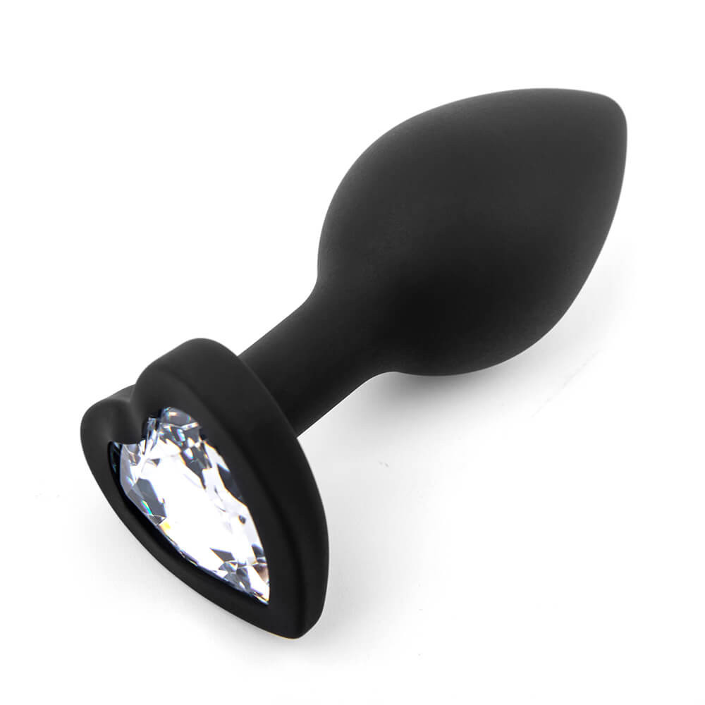Sunfo sil plug heart S black