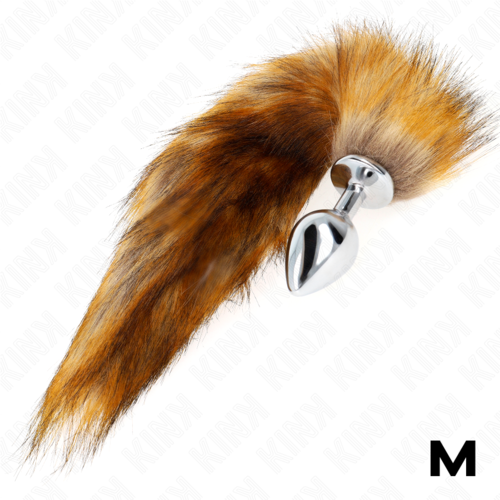 Anal plug w. gold foxtail